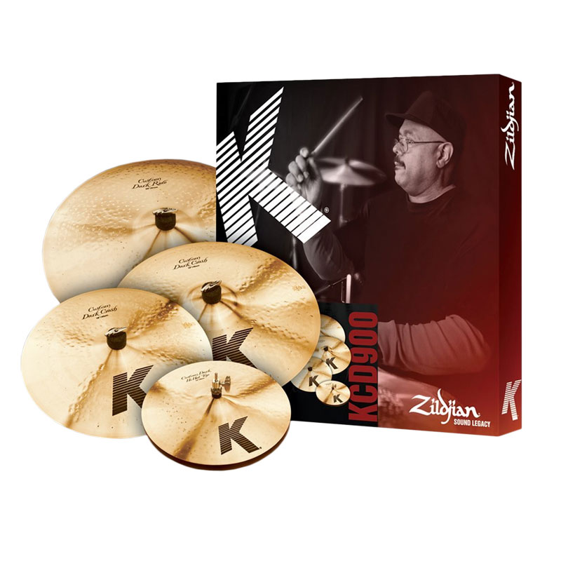 Zildjian KCD900 K Custom Dark Cymbal Box Set (14HH/16Cr/20Ri/FREE 18Cr)