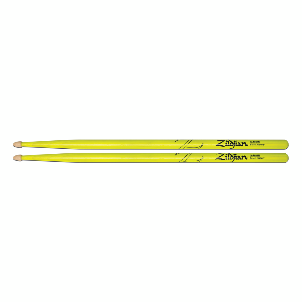 [Z5AACDGY] Zildjian Z5AACDGY 5A Acorn Neon Yellow Drumsticks