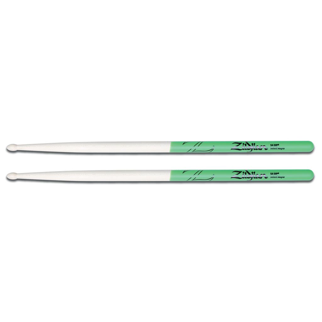 [Z5AMDG] Zildjian Z5AMDG 5A Maple Green DIP Drumsticks