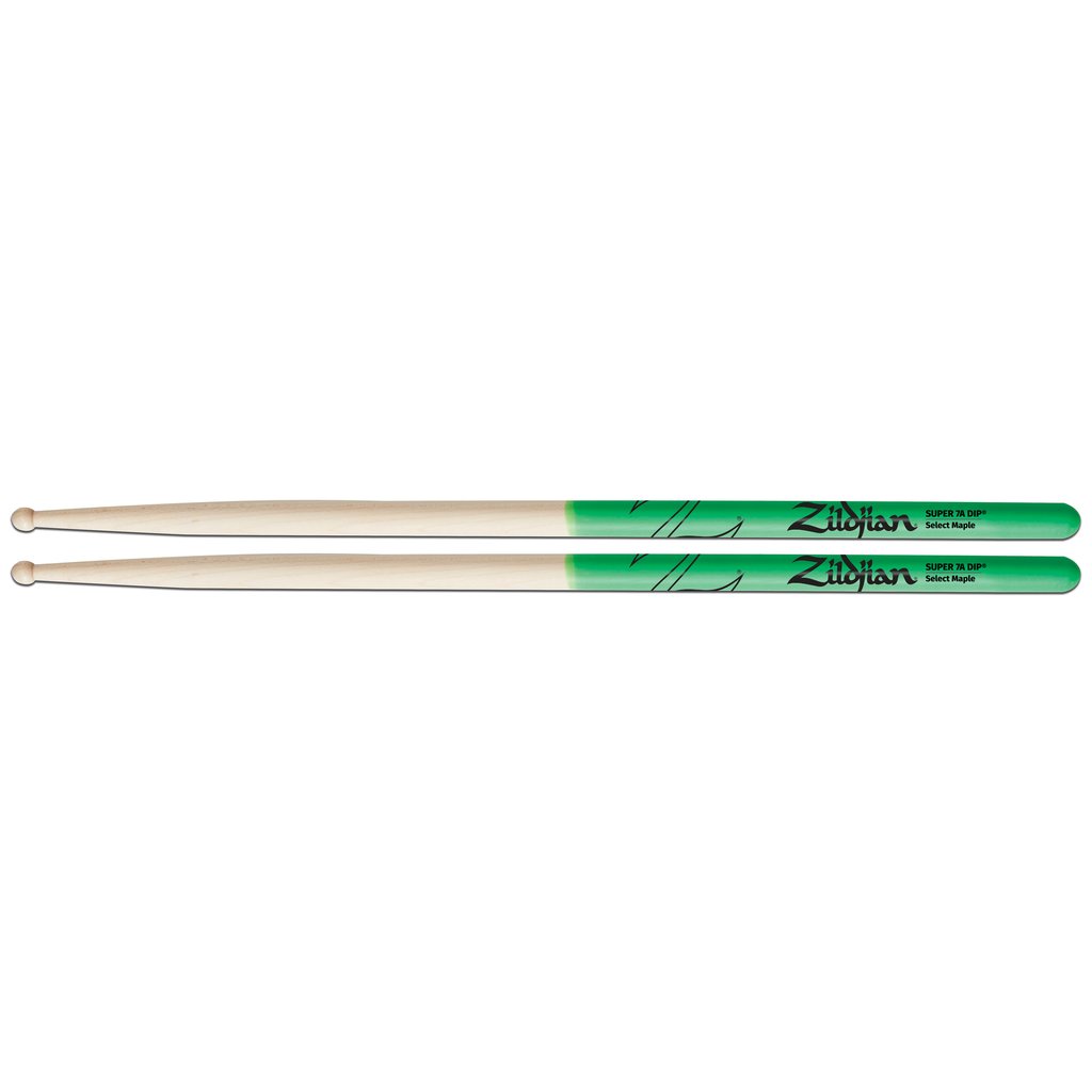 [ZS7AMDG] Zildjian ZS7AMDG Super 7A Maple Green DIP Drumsticks