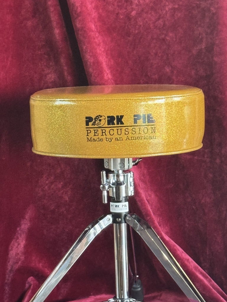 [PPRTH-GS-GS] Pork Pie Percussion Round Throne - Gold Sparkle Side w/ Gold Sparkle Top