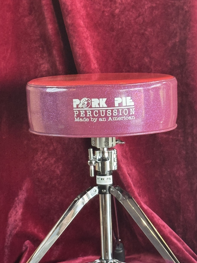 [PPRTH-PS-PS] Pork Pie Percussion Round Throne - Purple Sparkle Side w/ Pink Sparkle Top