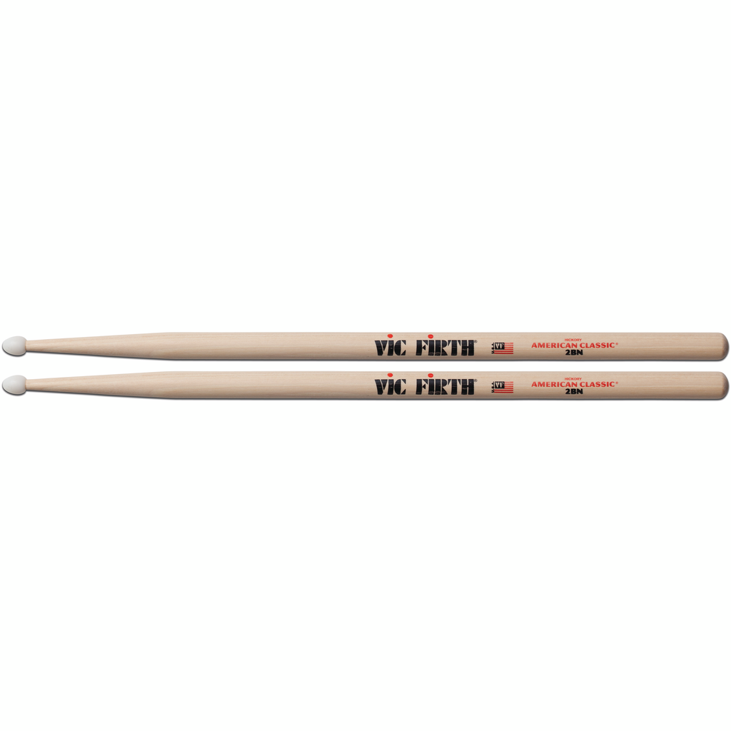 [2BN] Vic Firth 2BN American Classic Nylon Tip Hickory Drumsticks