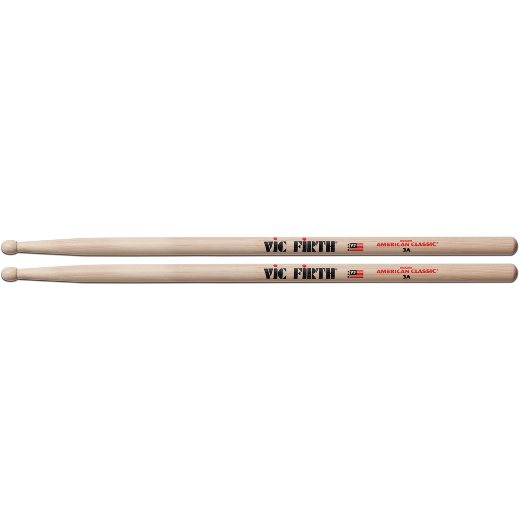 Vic Firth 3A American Classic Light Rock Hickory Drumsticks