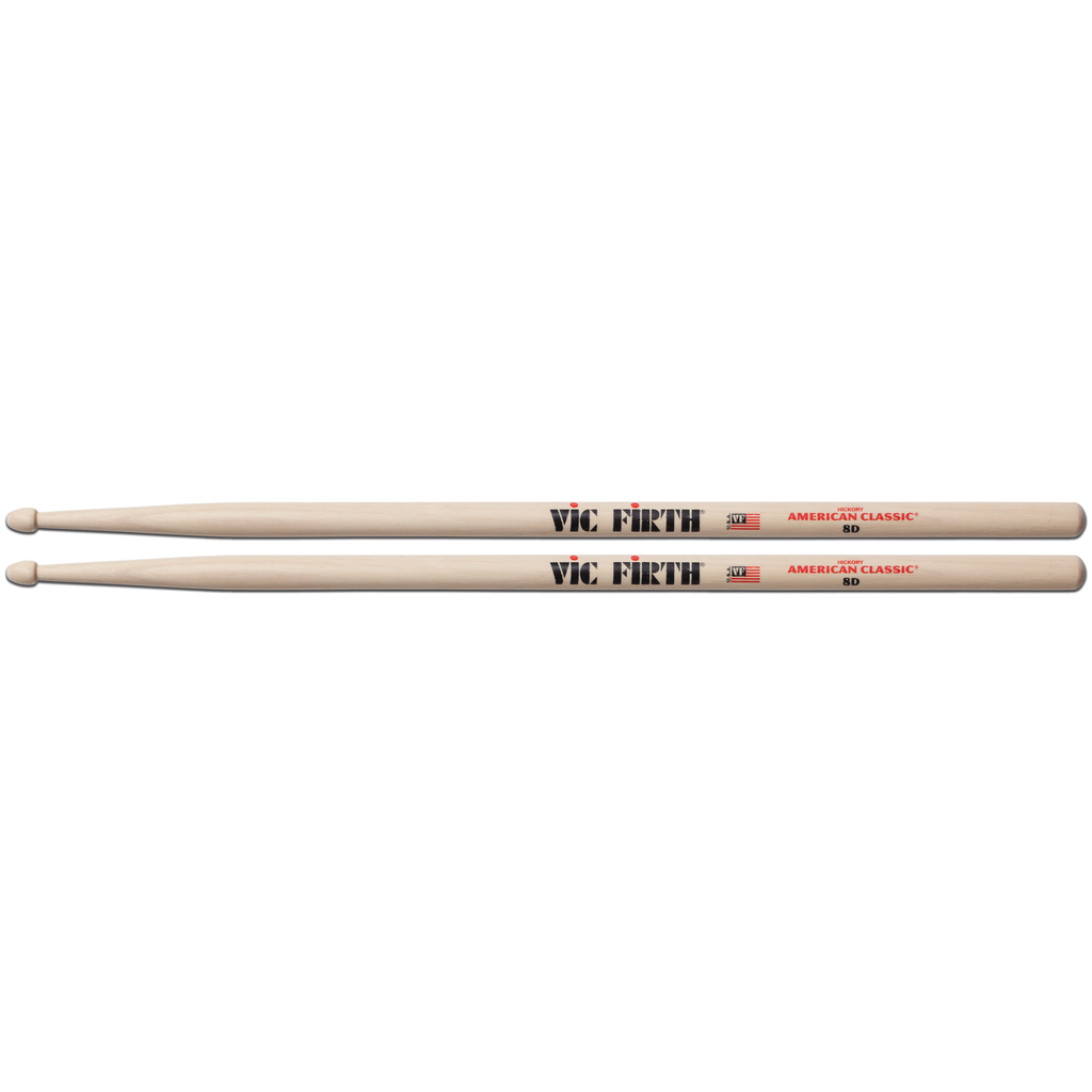 Vic Firth 8D American Classic Jazz Hickory Drumsticks