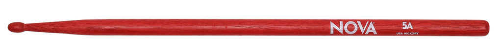 Vic Firth N5AR 5A in red with NOVA imprint