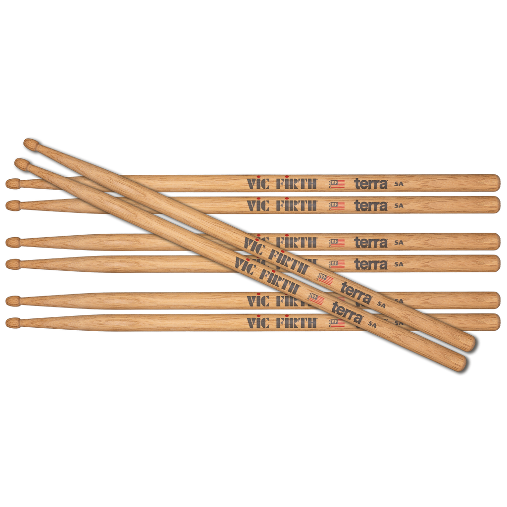 Vic Firth P5AT4PK American Classic? 5A Terra Series 4pr Value Pack