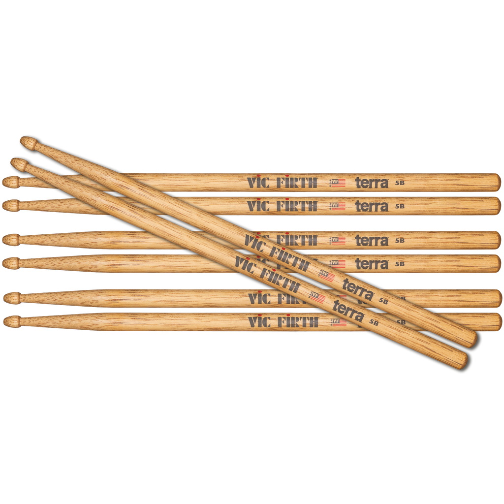Vic Firth P5BT4PK American Classic? 5B Terra Series 4pr Value Pack