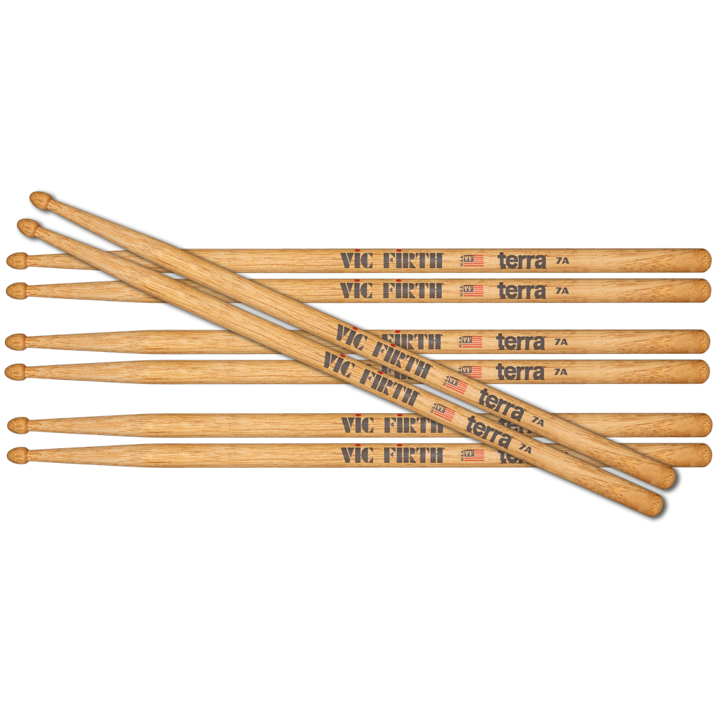 Vic Firth P7AT4PK American Classic? 7A Terra Series 4pr Value Pack