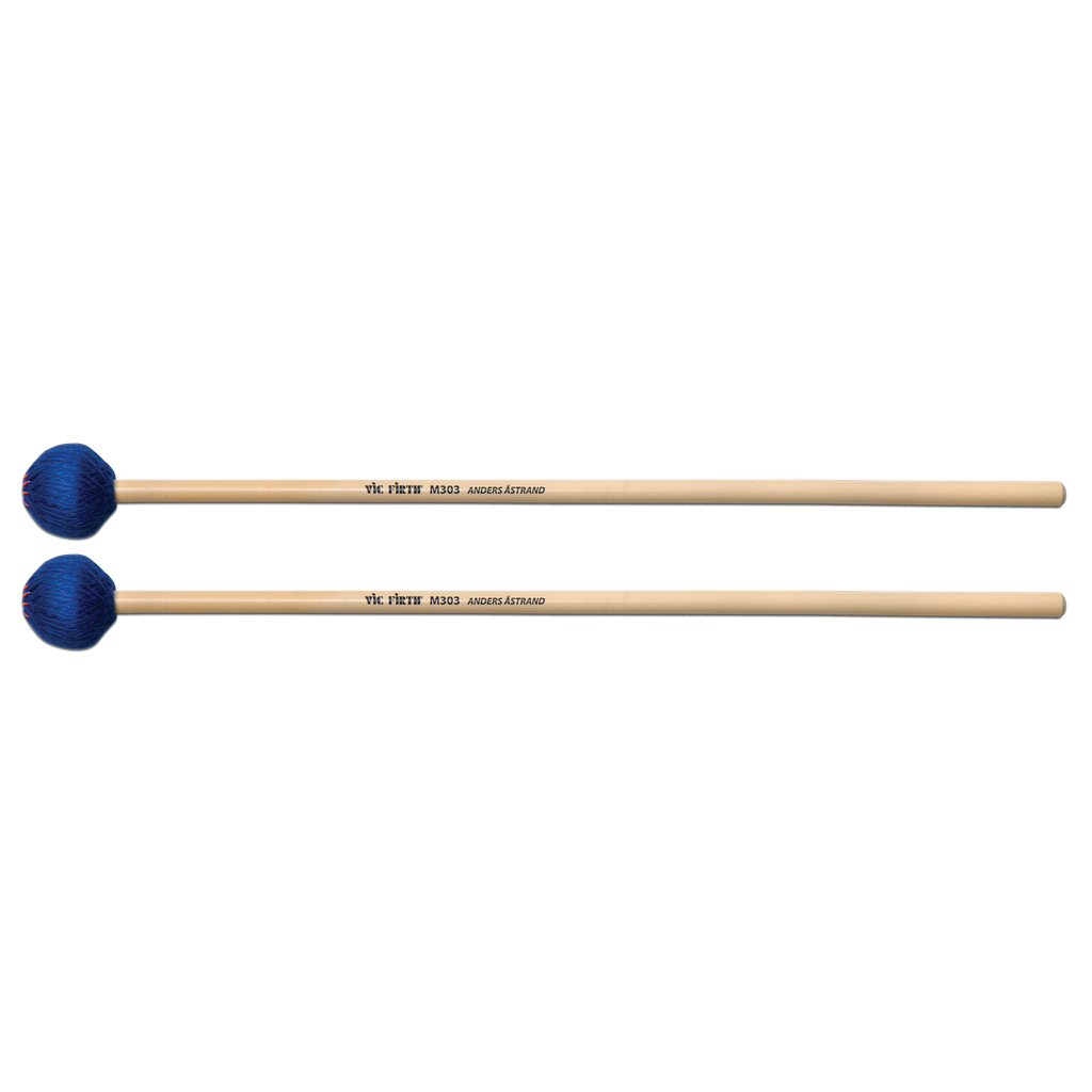 Vic Firth M303 Anders Astrand Blue Signature Medium Hard Keyboard Mallets
