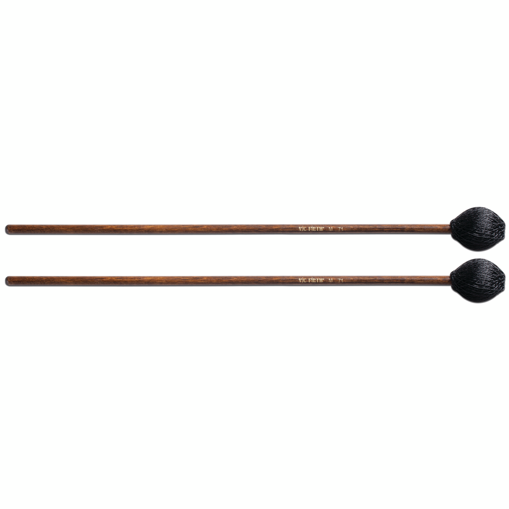 Vic Firth M71 Hard Black Cord Marimba Birch